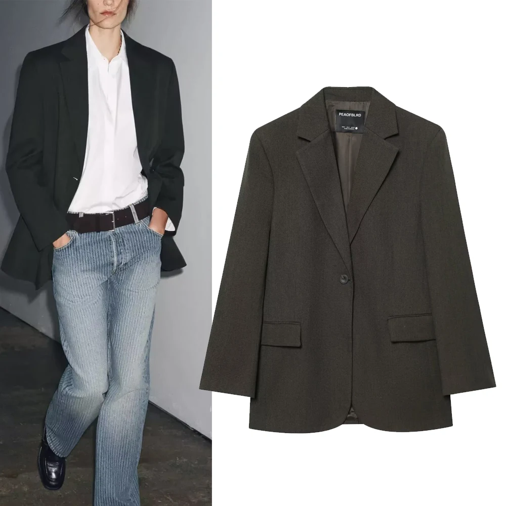 

Женский модный свободный костюм Bla Jaet, универсальный H2384 WMDR Long Sve, повседневный костюм, другая ткань, весна 2025 г.