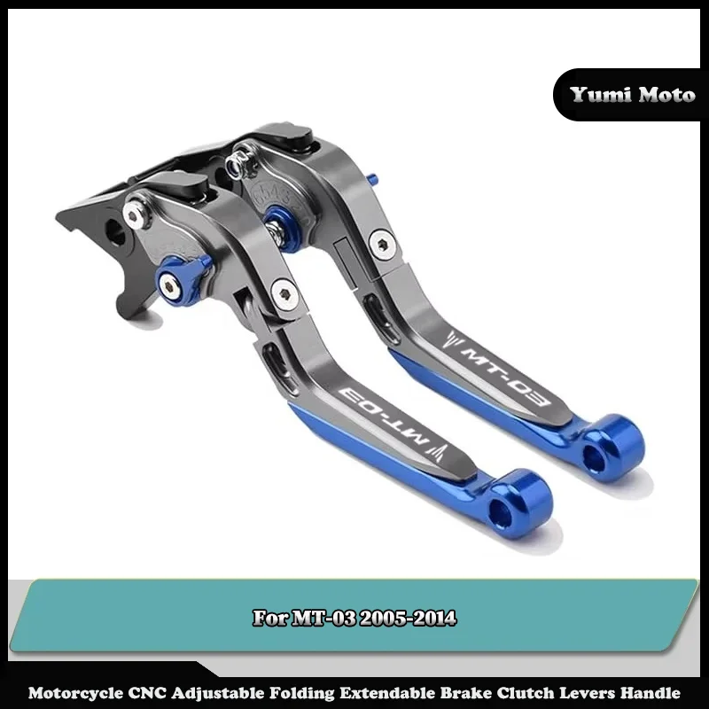 

Motorcycle Folding Adjustable Brake Clutch Levers Handlebar For YAMAHA MT03 MT-03 2005-2014