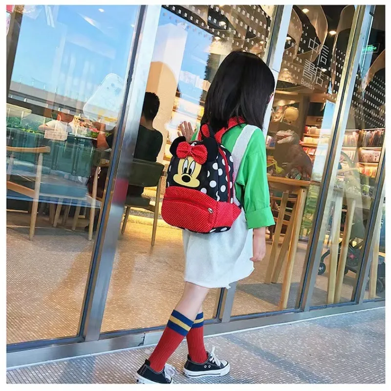 漫画バックパック赤ちゃん男の子女の子ミニーミッキーマウス子供素敵な通学幼稚園通学子供のギフト