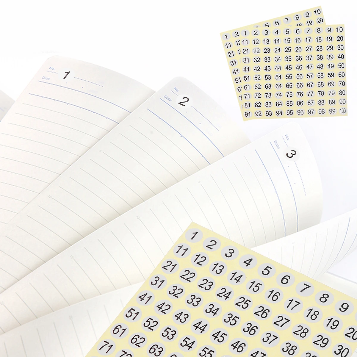 

15pcs Number Stickers White Paper Black Digital Labels 1-100 For Office Home Organization File Box Storage Management Label