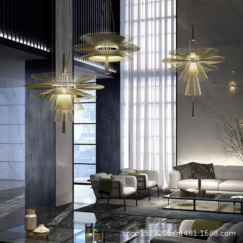 Modern Villa Duplex Building Chandelier Personality Creative Living Room Clothing Shop Model Room Exhibition Hall Staircase