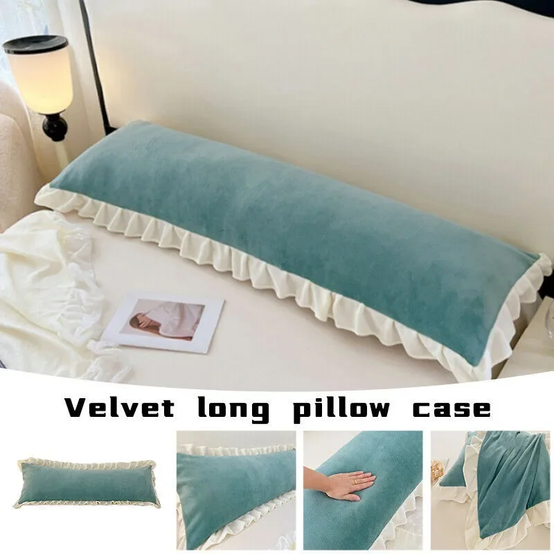 Winter Flannel Body Pillowcase Large Size Long Cushion Couple Lover Double Pillowcase Rectangle 150/180cm Hugging Pillow Cover