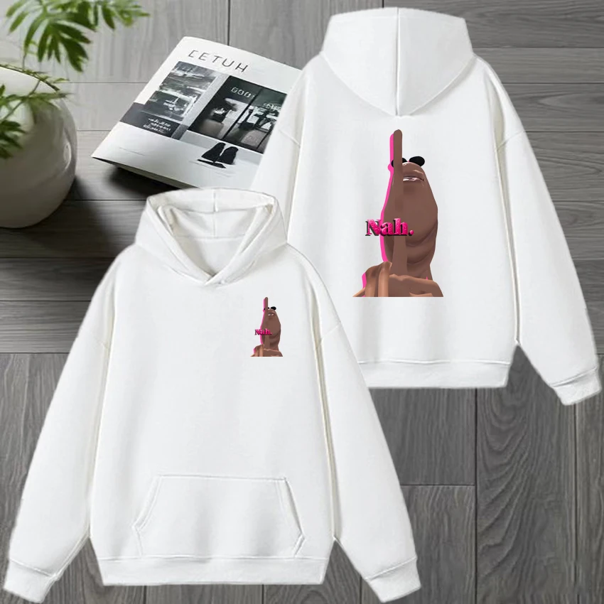 2025 Marcus the Worm Divertente grafica fronte-retro Felpe invernali Uomo donna harajuku Fleece pullover nero Felpa casual unisex