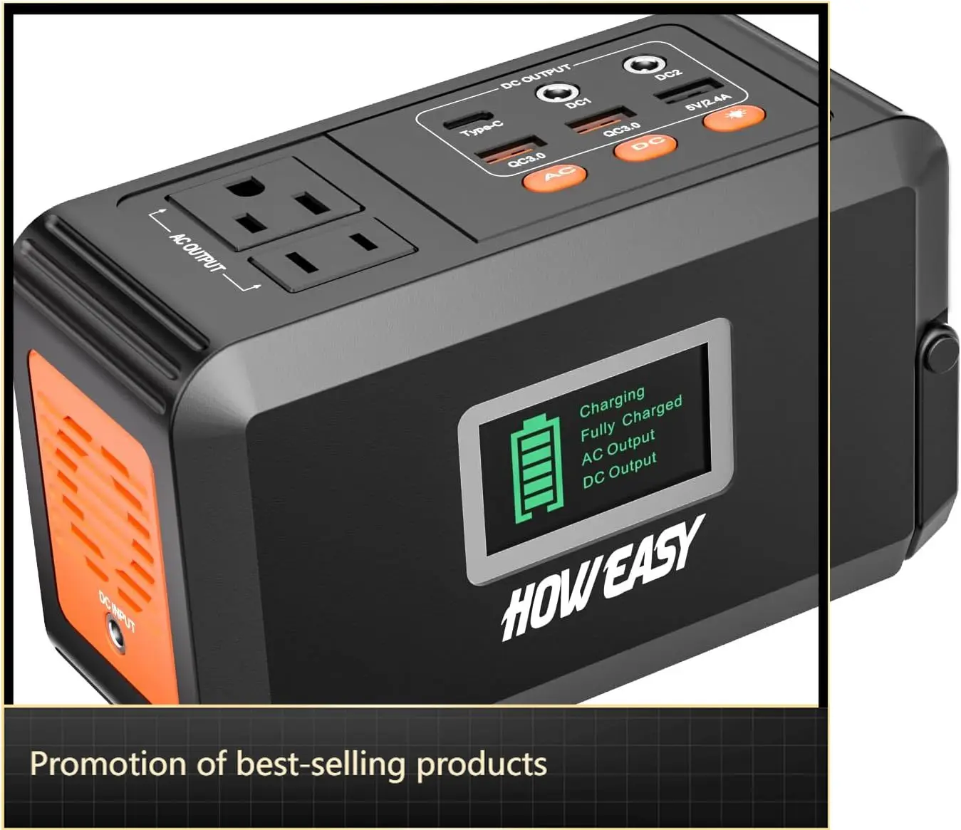 

Portable Power Station Solar Generator Lithium Battery 110V AC Outlet DC USB LED Light Outdoor Camping Trip Hunting Emergency