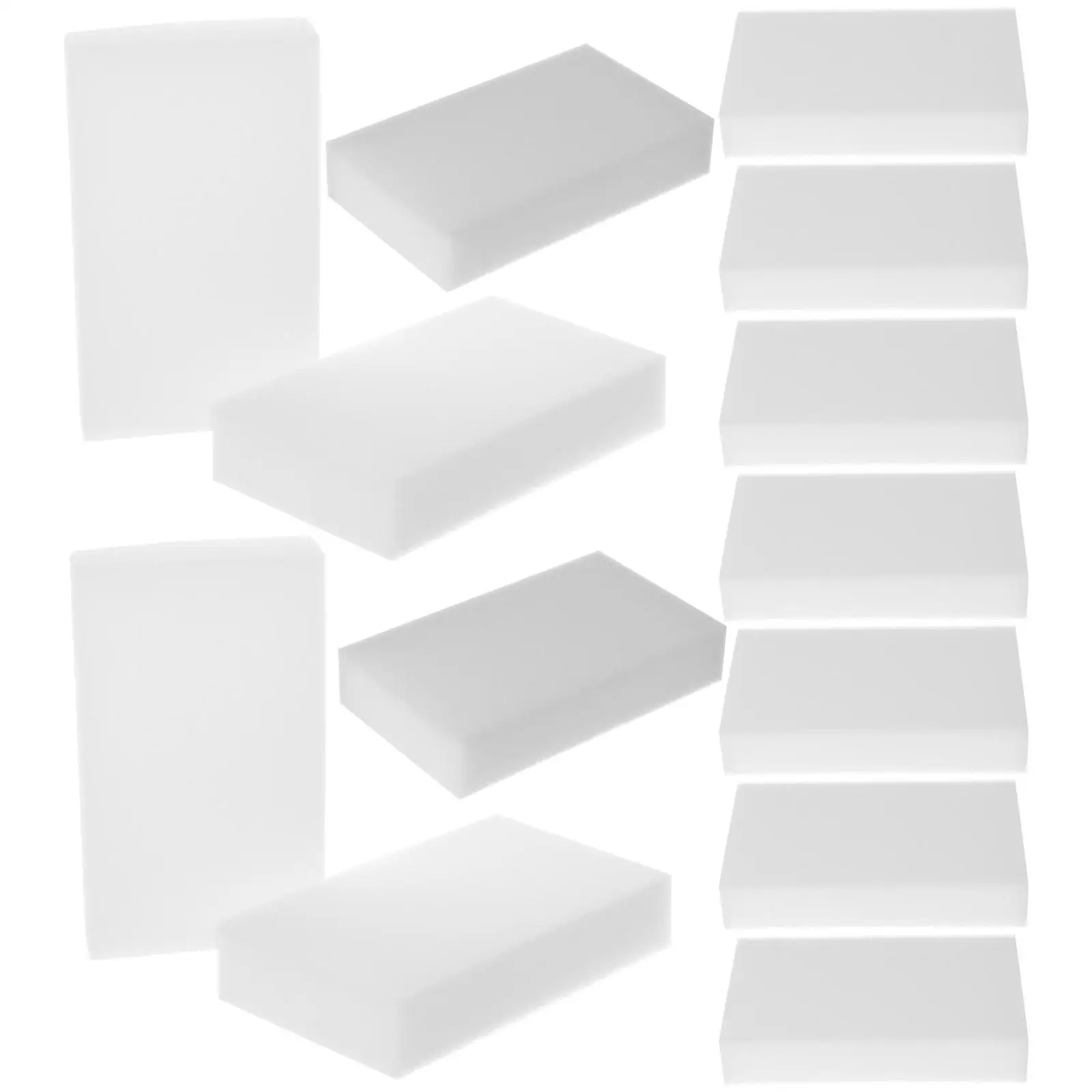 

50 Pcs Cleaning Sponge 10x6x2cm White Kitchen Bathroom Toilet Scrub Pad Melamine Sponges for Dishes Pots Scouring