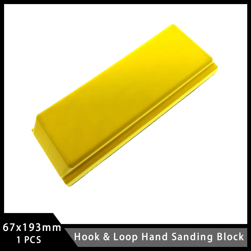 67X193 mm Hook & Loop Hand Sanding Block 1 Pcs for Auto Body and Paint Shops Woodworking Furniture Making Metalworking