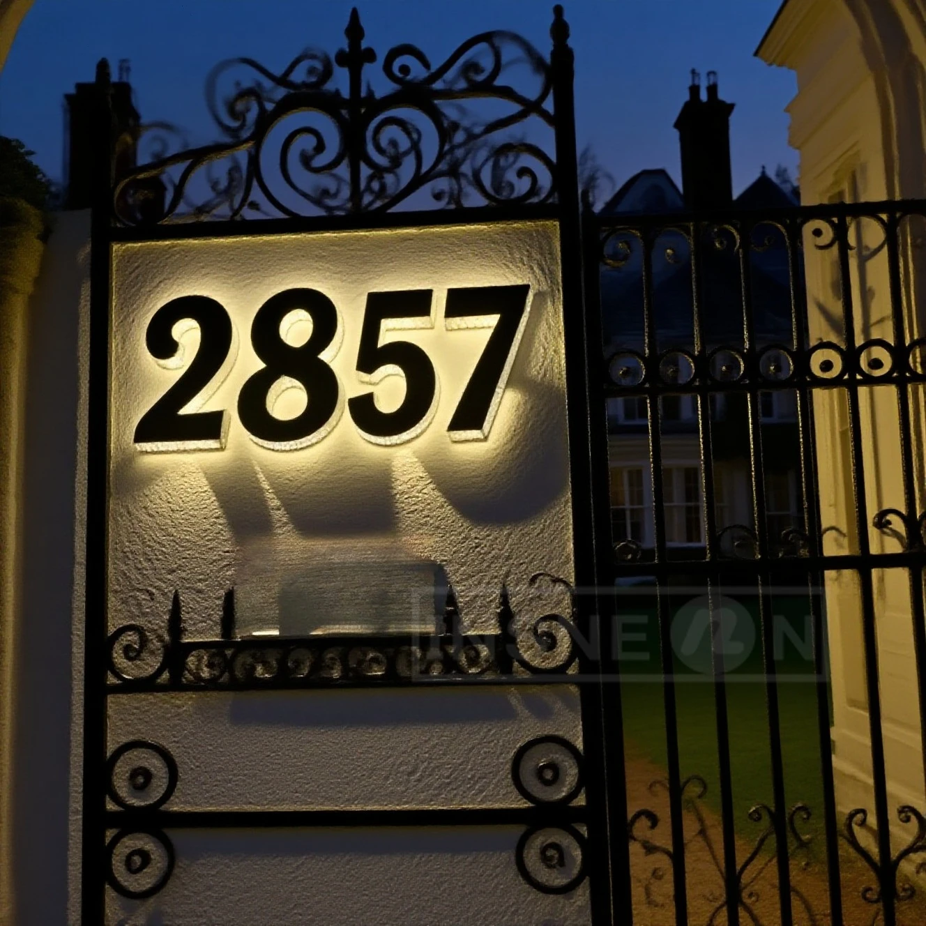 House Number Outdoor Custom Personalized Home Name Led Sign Light Address Wall Sign Illuminated Letterbox Numbers Outside Letter