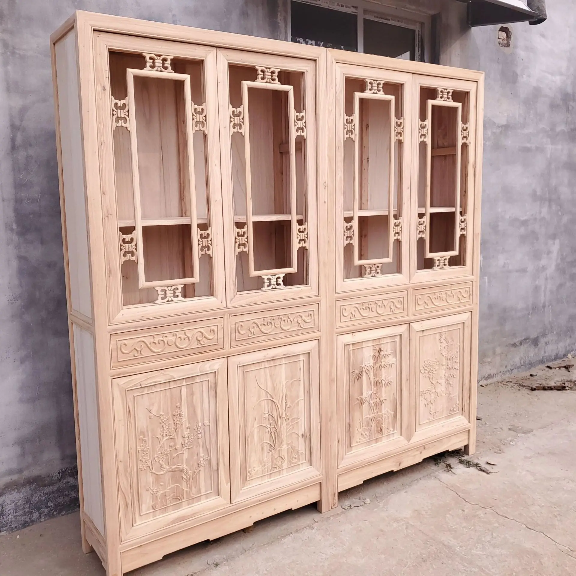 

Customizable New Chinese Solid Wood Combination Locker White Stubble White Billet