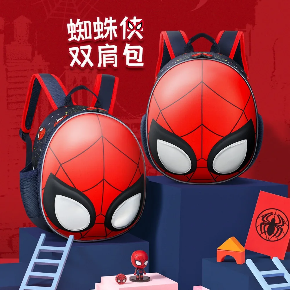 New Spider-Man Children's Schoolbag Kindergarten Boys Cartoon Fashion Fun Eggshell Design Comfortable Large Capacity Backpacks