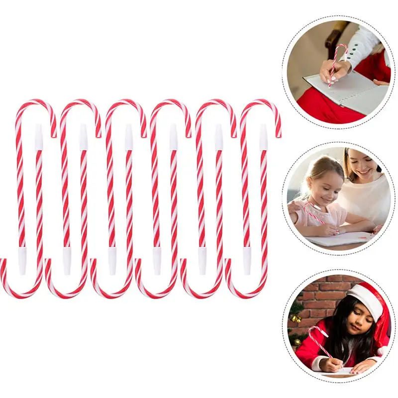 16 pezzi di penna a sfera con canna di Natale, inchiostro a tema natalizio, scrittura di caramelle, plastica portatile, unico, albero da lavoro, gel, regali