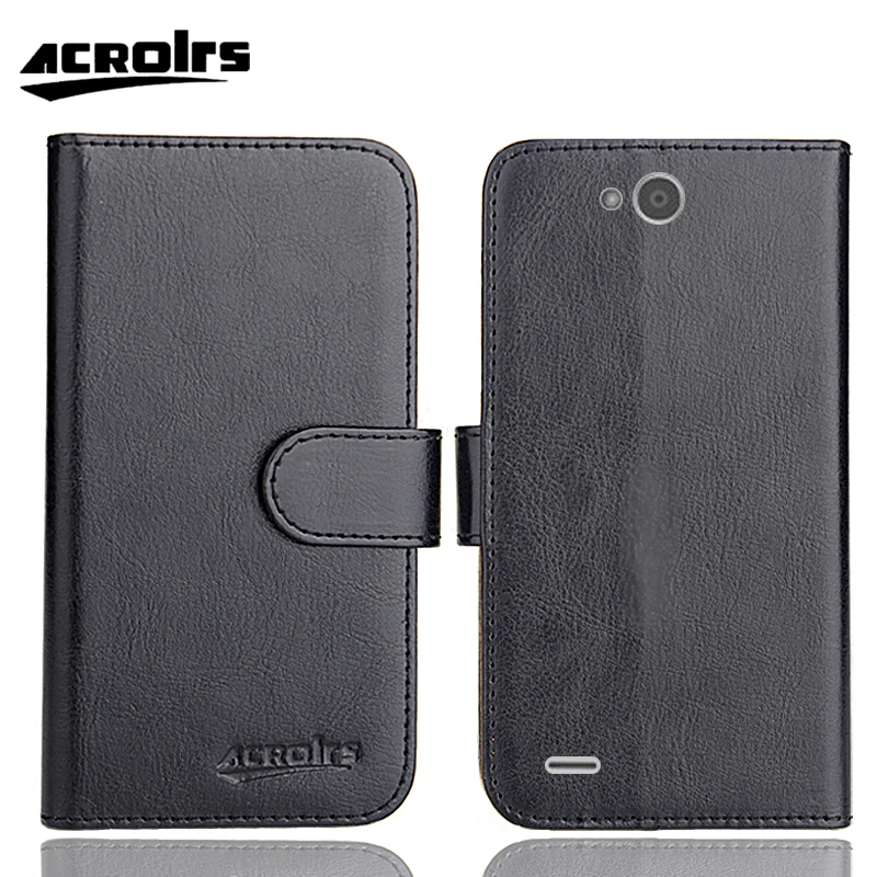 Para ZTE Blade Q Maxi funda de 5 "6 colores de lujo con tapa ultrafina de cuero de moda funda protectora para teléfono ranuras para tarjetas bolsas tipo billetera