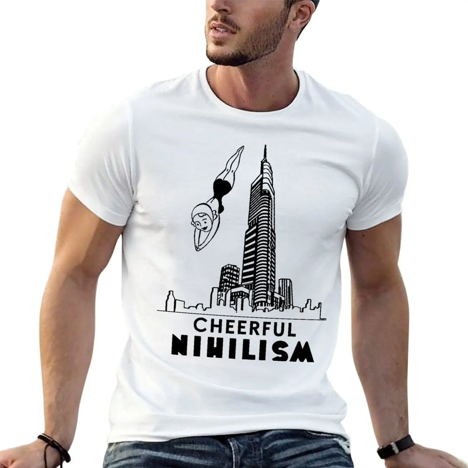 Cheerful Diver T-Shirt cotton graphic tees topping black t-shirts for men