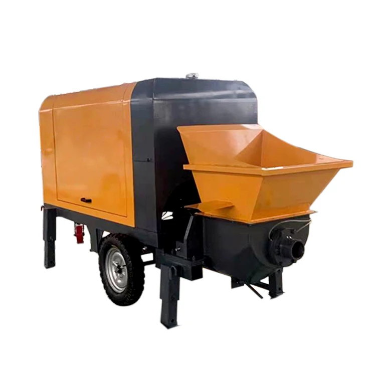 Large Flow Concrete Pump Machine Diesel Engine Powered Portable Concrete Delivery Pump for Commercial Construction Projects
