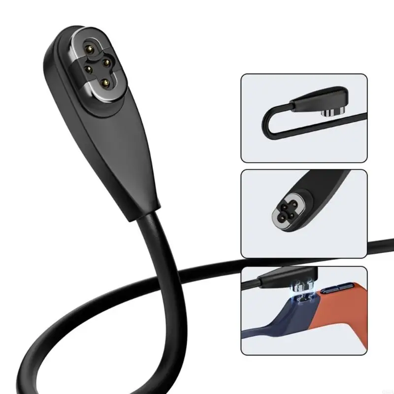 편리한 USB 충전 와이어 코드 마그네틱 연결 전력 어댑터 OpenSwim S710 뼈 전도 이어폰 066A