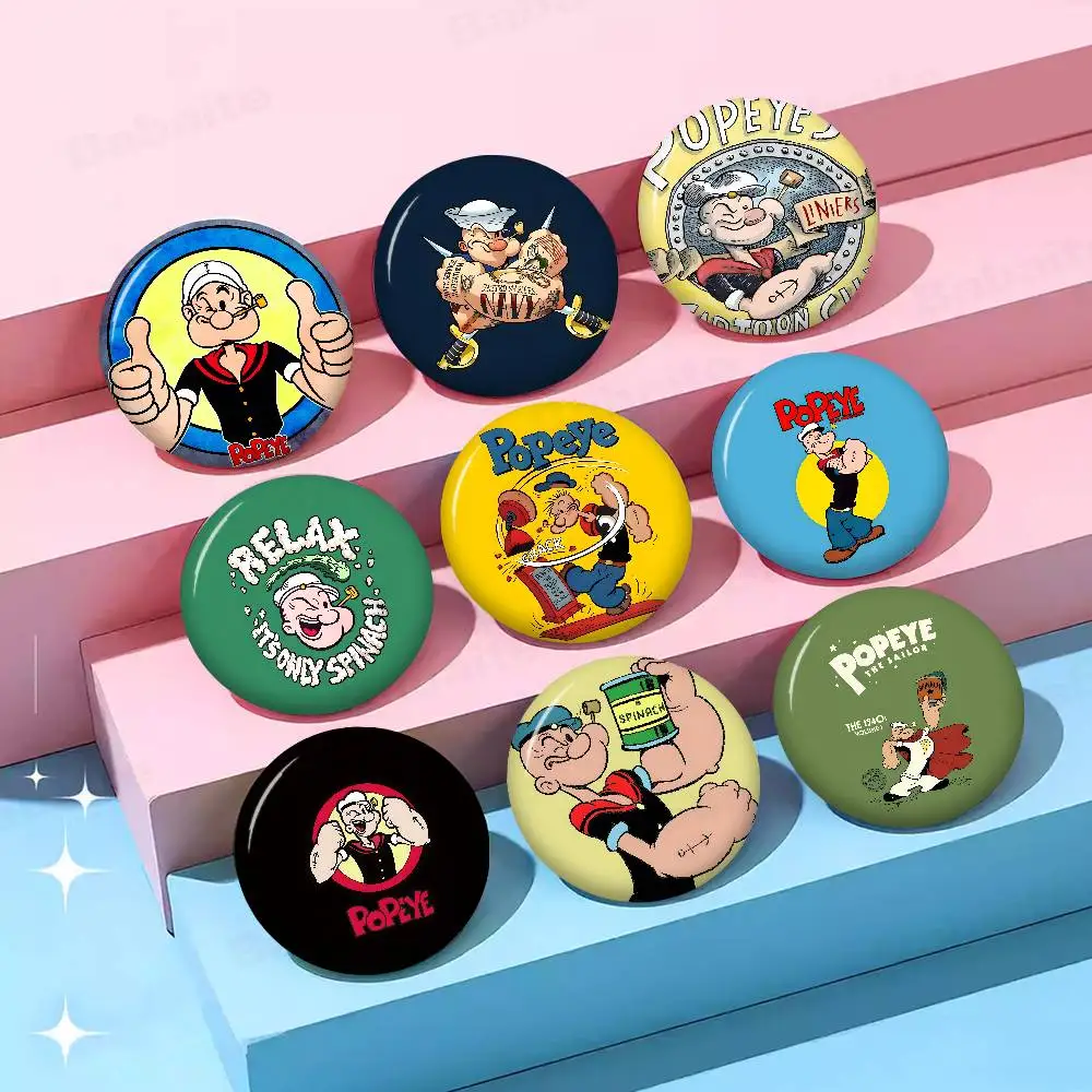 Animation Popeye Retro Kreative Weiche Anstecknadeln aus Weißblech mit Tiermotiven, Brosche, Reversnadel, Rucksack-Abzeichen, Accessoires, Pin