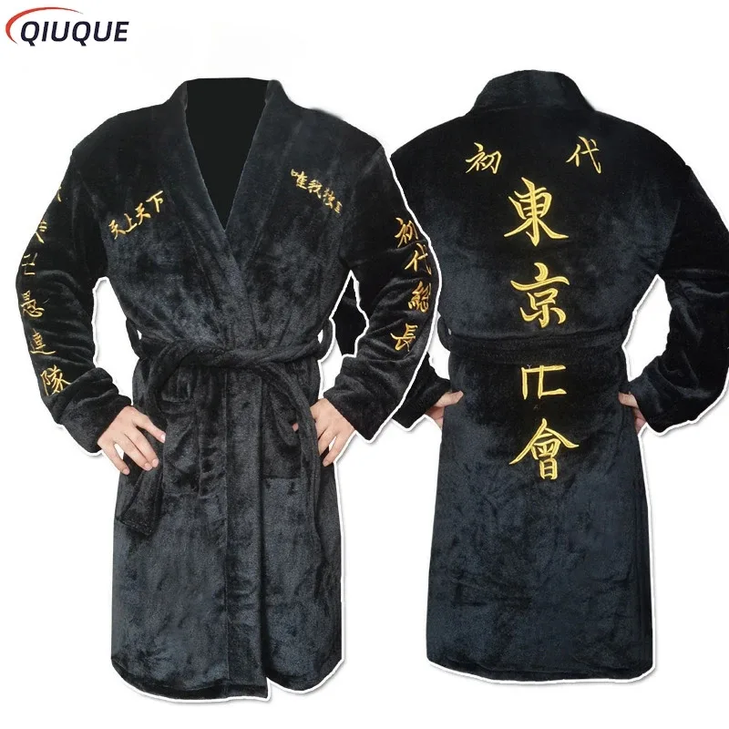 

Халат Sano Manjiro, пижама с вышивкой, фланелевая пижама Manji Gang Mikey, карнавальный костюм, одежда в стиле аниме, sf/1