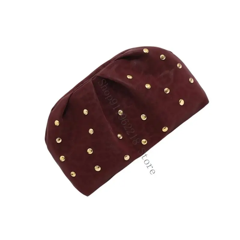 

Clutches Purses for Women Girls Soft Cloud Bag Fashion Dumpling Bags Ruched Dumplings Beaded Evening Handbags 066F