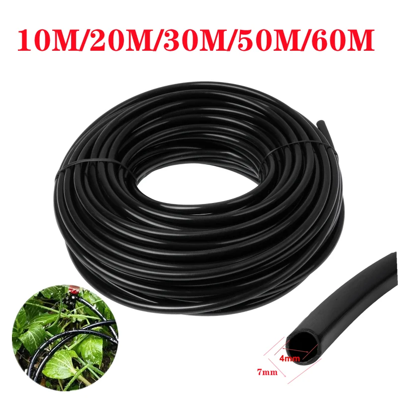 Garden Watering 4/7mm Hose PVC Micro Irrigation Pipe 1/4'' Tubing Irrigation Drip System Sprinkler Tube for Greenhouse Bonsai
