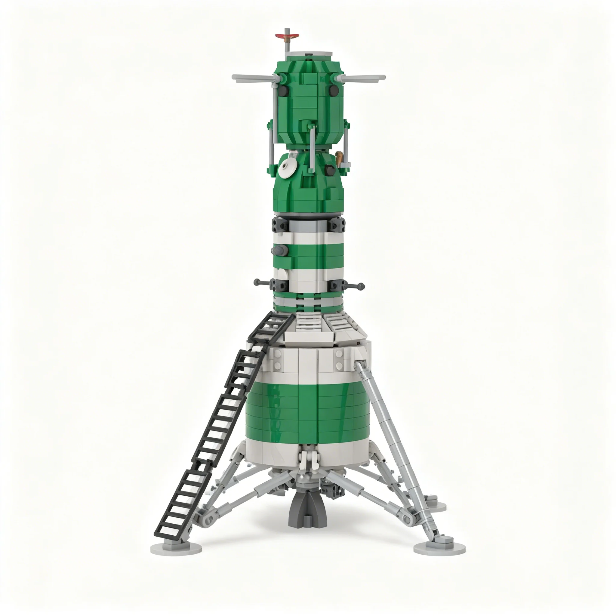 1050pcs MOC Lunar Lander Based Soyuz A 1 Minifig Space Model Building Blocks Toy Construction Christmas Gifts Idea DIY Assemble