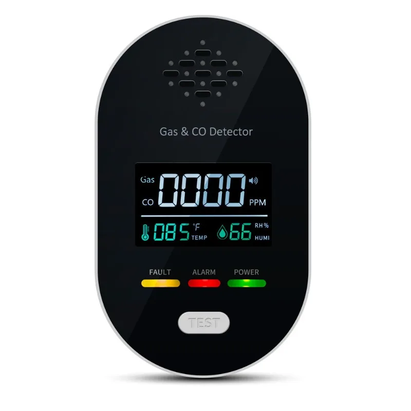 

Gas carbon monoxide, temperature and humidity four-in-one, alarm, household outdoor wall plug high definition