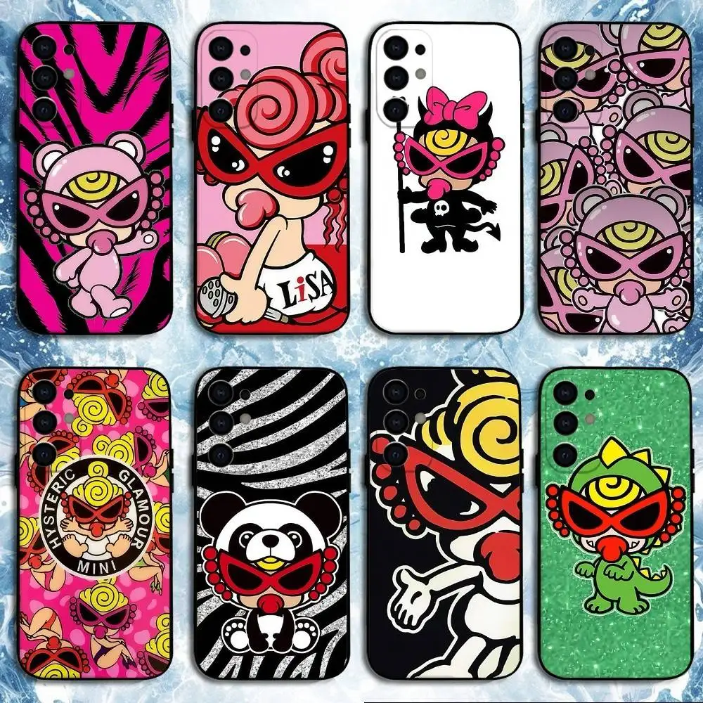 

H-Hysteric Fashion M-Mini Phone Case For Samsung S25,S24,S23,S22,S21,S20,Plus,Fe,Lite,Others Black Cover
