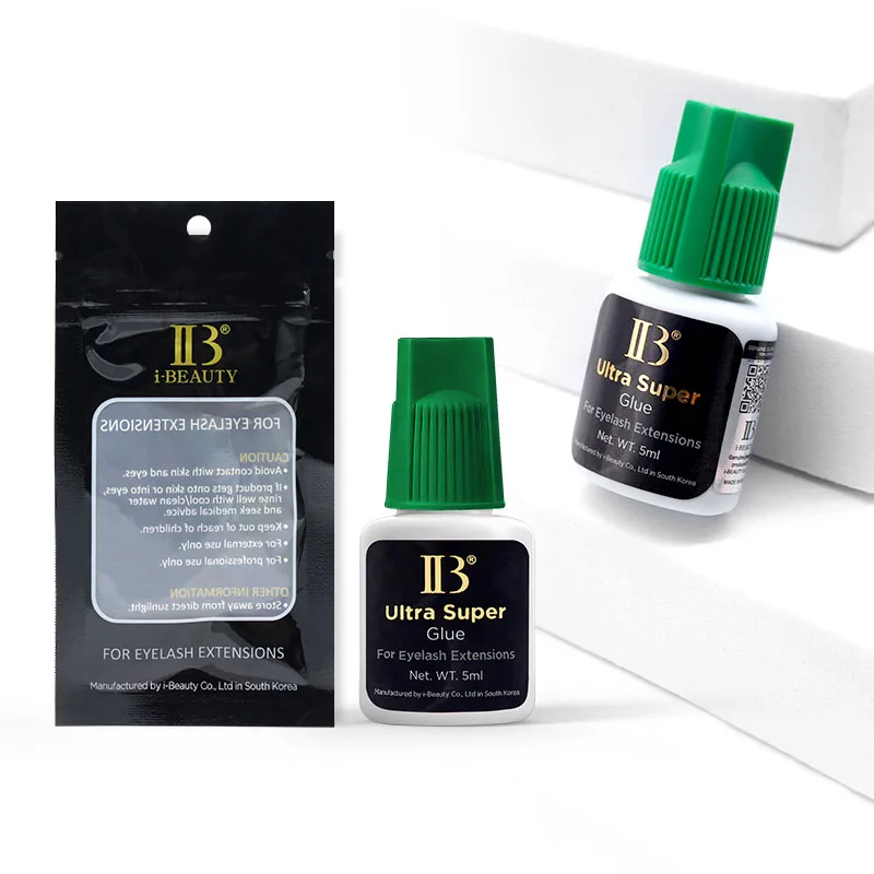 2 PCS IBeauty Ultra Super For Eyelash Extension Glue IB Green Cap Supplies Lash Adhesive Makeup Tools Fastest Korea Beauty Tools