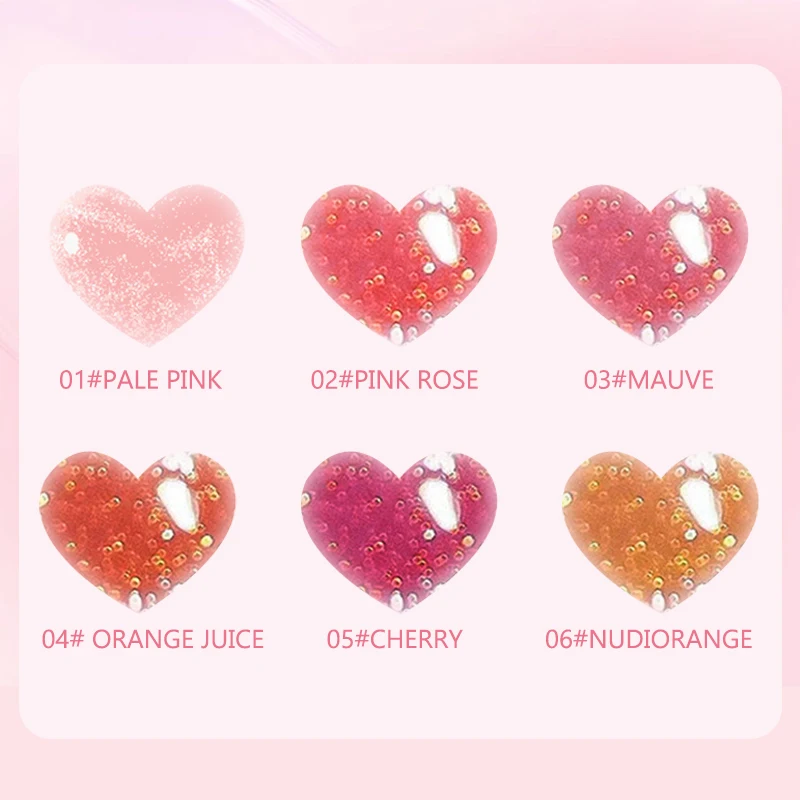 مجموعة زيت الشفاه المائية المكونة من 6 قطع، ملمع الشفاه المرطب، يقلل من خط الشفاه، منتجات العناية بالشفاه