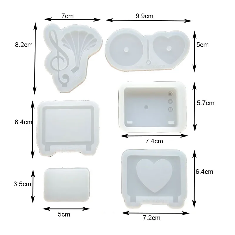 DIY Record Machine Shaped Mold CD Player Silicone Epoxy Resin Mold