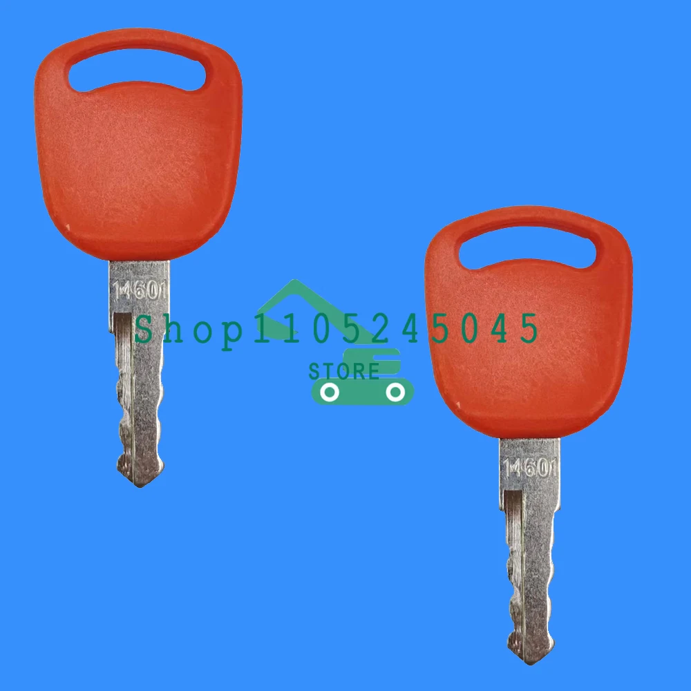 

10/5/1PCS 14601 ignition Key for Case New Holland Excavator Tractors 82003267 82030143 Red