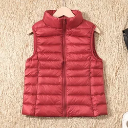 New Women Sleeveless Women's Ultra Light Down Vests Slim Jacket Girl Gilet Plus Lightweight Windproof Warm Waistcoat Portable