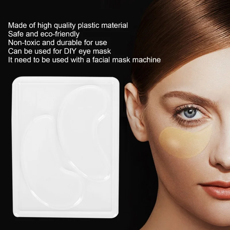 

C2 25pcs Transparent Diy Eye Mask Mold Portable Reusable Eye Mask Patch Tray Plate Set Home Accessories For Bathroom