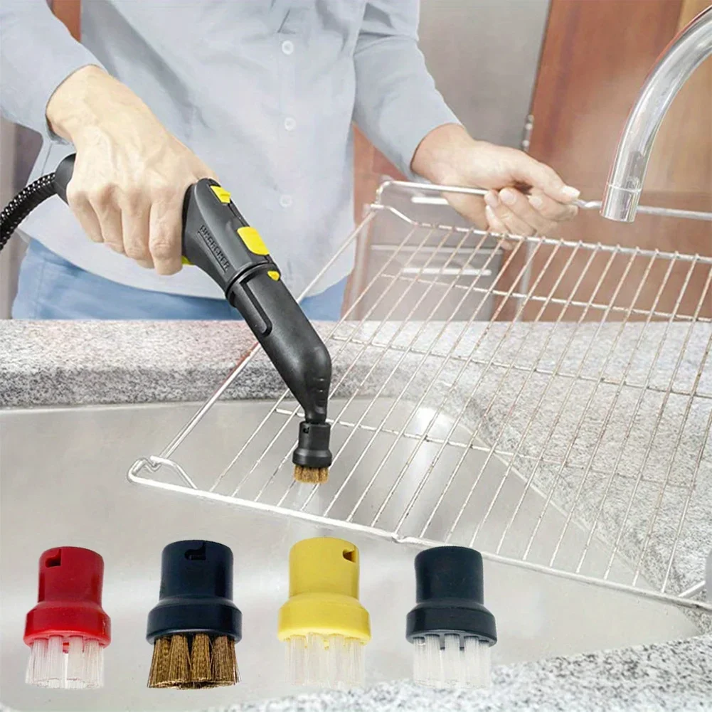 Steam Cleaner Accessory Kit with Plastic Brushes Nozzles Compatible with Karcher SC2 Steam Mop Replacement Parts