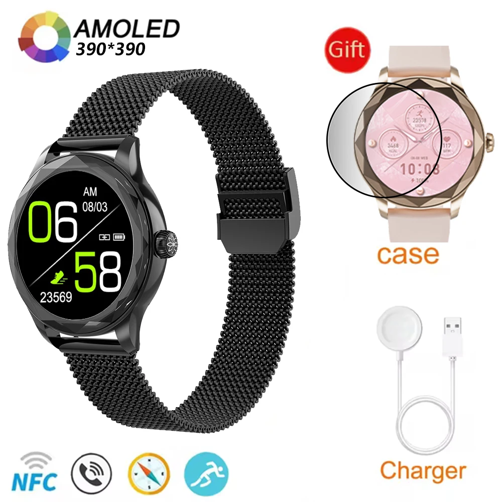 Zordai 2024 Hello PLUM OD8 Smartwatch 10 H15 Pro Amoled 1GB Rom Compass NFC ساعة ذكية للرجال والنساء بلوتوث دعوة الرياضة اللياقة البدنية