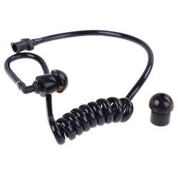 Black Spring Air Tube Acoustic Earplug Replacement For Radio Earpiece Headset Walkie Talkie Earphone Coil