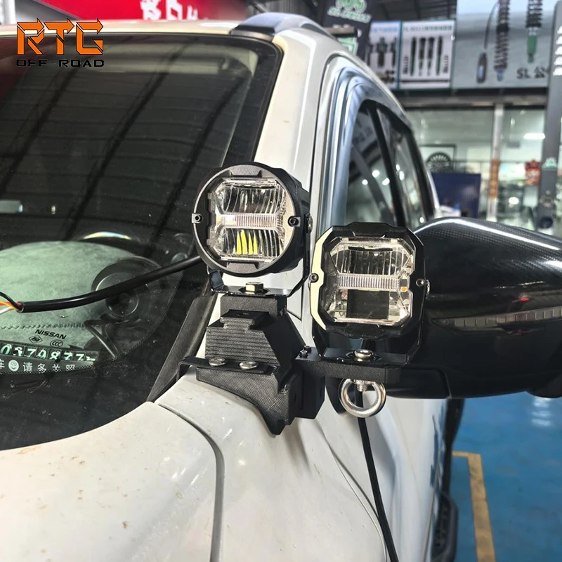 RTG Spotlight Base Holder Support for 2019-2022 Nissan Terra‌ Bracket Hood Light Stand Hood Light Mount