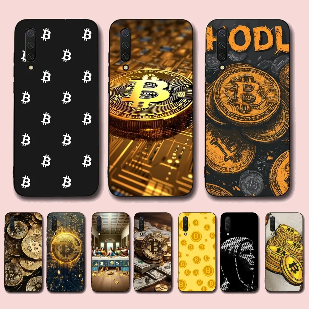 B-Bitcoin-N Pattern Phone Case For Xiaomi Mi 5X 8 9 10 11 12 Lite Pro 10T PocoX3pro PocoM3 Note 10 Pro Lite