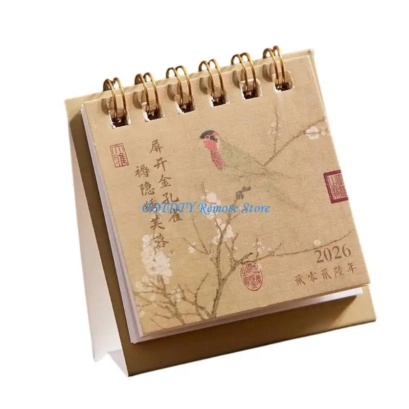 2026 Miniature Calendar Planner Combined Notepad Space Saving Design Smooth Writing Experience Decoration Stationery
