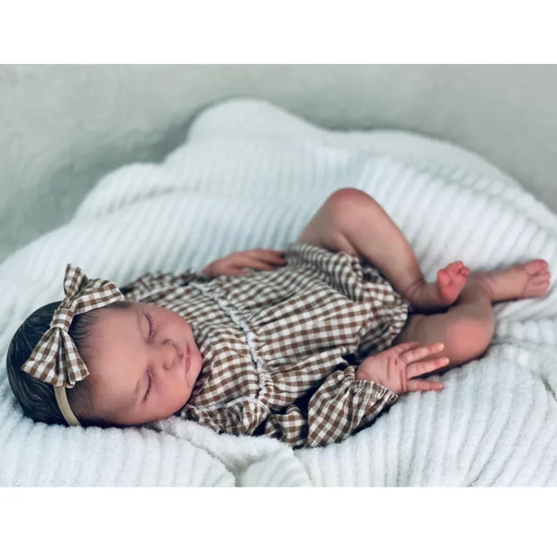 

19inch Already Finished Reborn Baby Doll Laura Newborn Size 3D Skin Hand Detailed Painted Skin Visible Veins