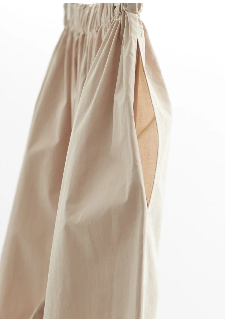 Plus-Size Summer A-Line Women's Wide-Leg Pants, Loose Thin Cropped Pants, Casual Carrot Pants