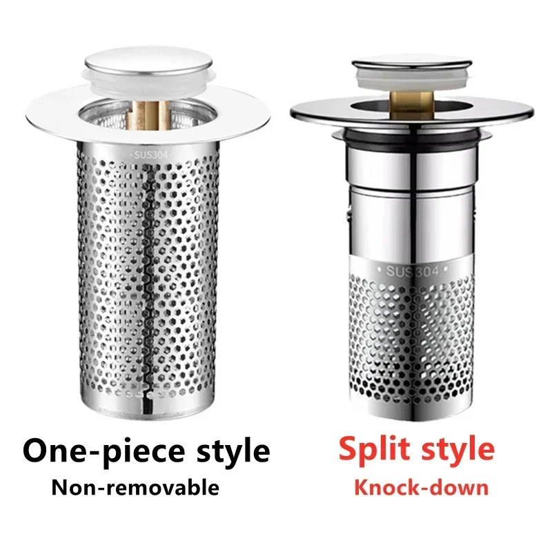 جديد مغسلة تسرب المكونات الفولاذ المقاوم للصدأ الطابق استنزاف تصفية الحمام التوصيل الصحافة نوع بالوعة استنزاف ملحق عالمي لحوض الغسيل #6