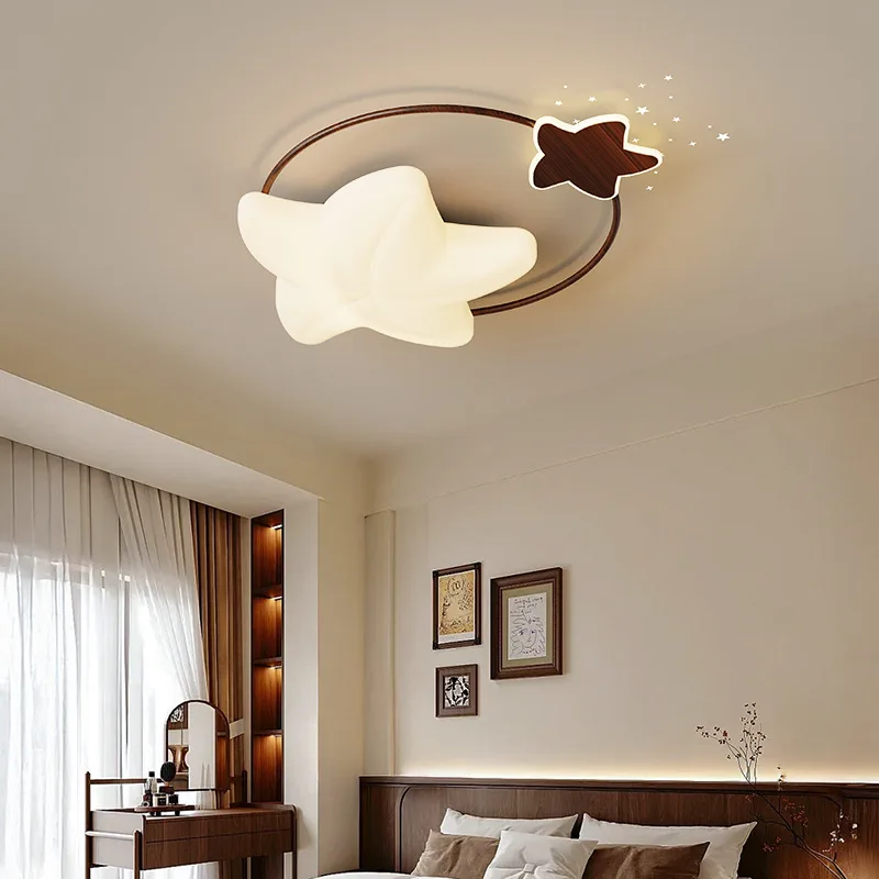 Medieval Creative LED Ceiling Lights Cartoon Acrylic Star Cloud Luminaires for Hotel Bedroom Study Interior Eye Protection Lamps
