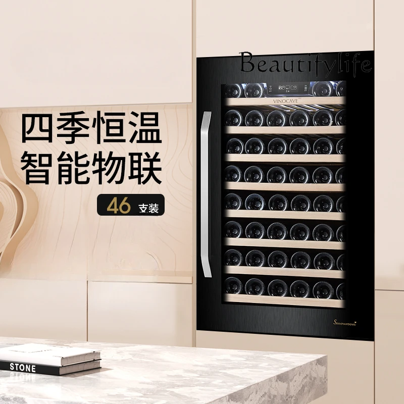 Seamless Embedded Wine Cabinet Constant Temperature Wine Cooler Home Cabinet