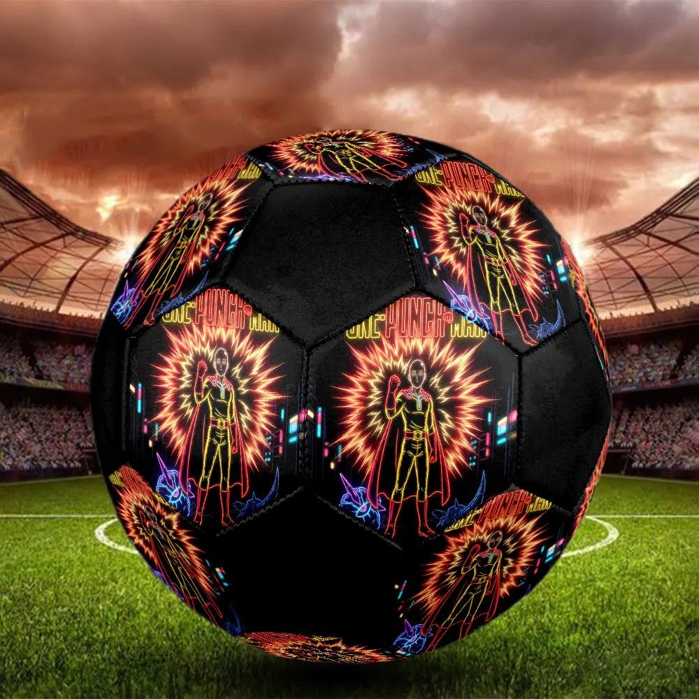 1PC One-Punch Man Football Soccer Ball Size 5 Outdoor Football Fashion Team Training Great For Sports Fans HE51 view 2