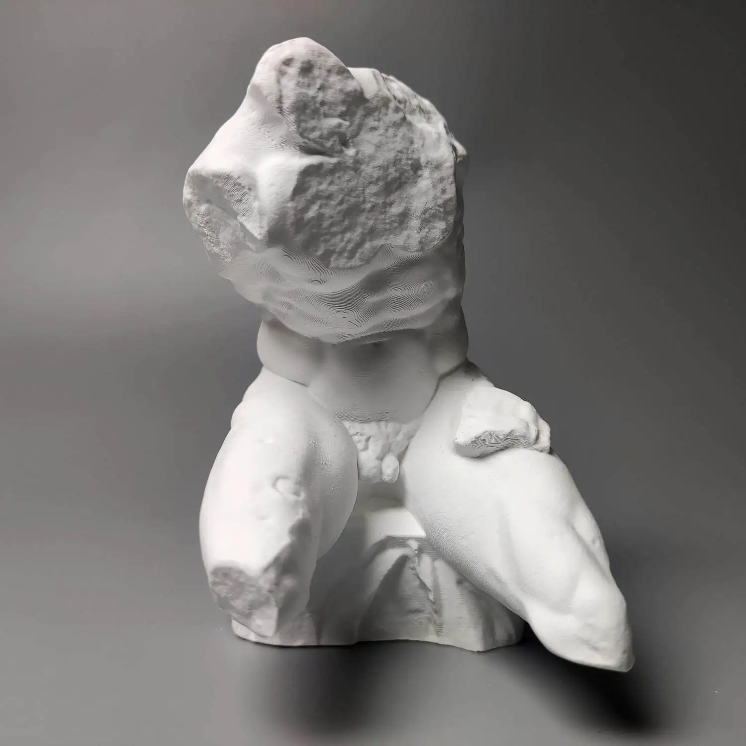 Réplica de yeso del torso de Belvedere con gran detalle, Figuras y Miniaturas de los Museos del Vaticano