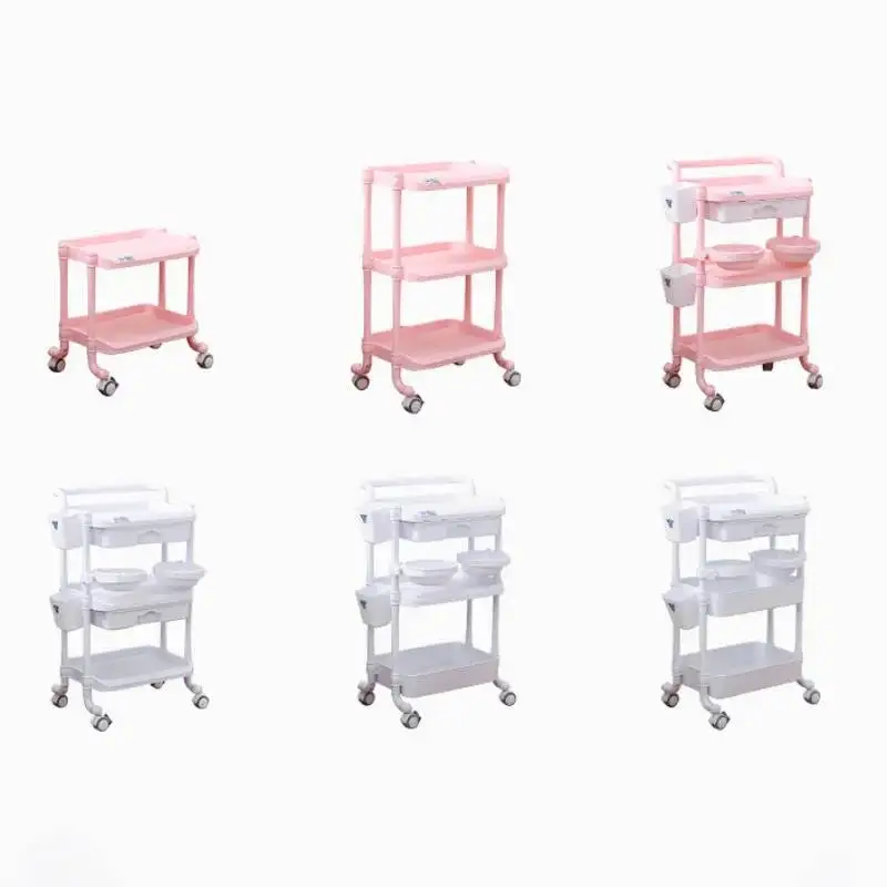 Storage Trolley Beauty Salon Special Tool Trolley Nail Art Eyelash Hairdressing Trolley with Wheels Tattoo Barber Shop Mobile