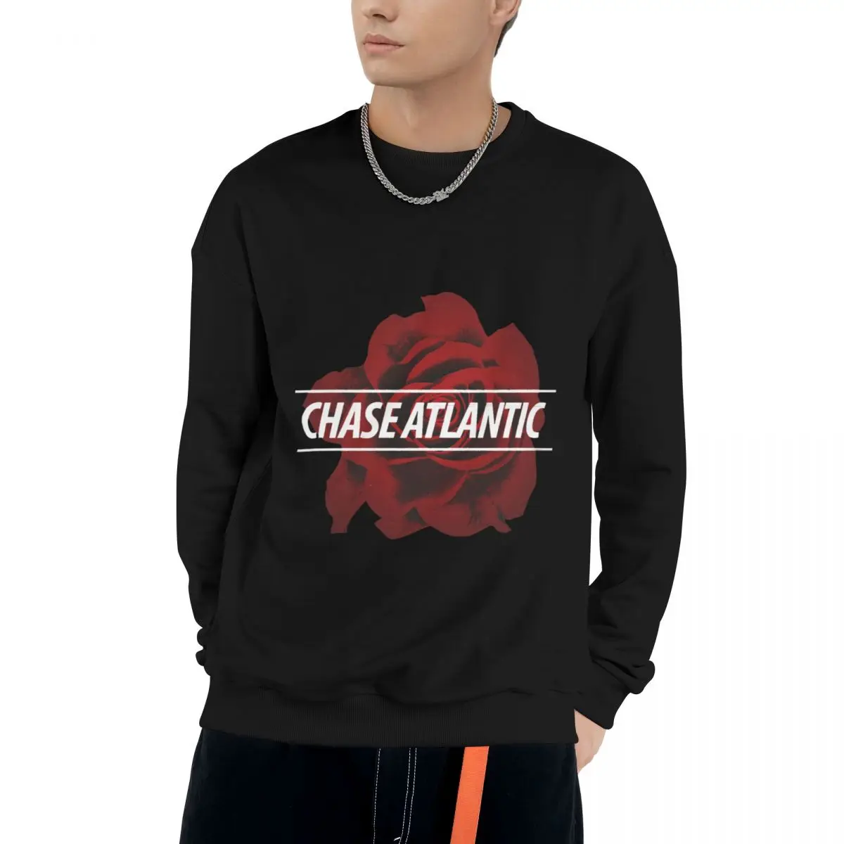 

Chase Atlantic Rose Logo Sweatshirts tracksuit hooded shirt fashion men aesthetic clothing Men's Sweatshirt Women's