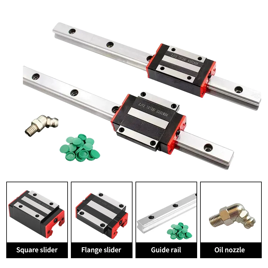 Linear Guide Rail 2PCS HGR20 HGR25 1200-2500mm+2PCS HGH25CA HGW25CC HGH25HA HGW25HC Slider Carriages For CNC Transmission Parts