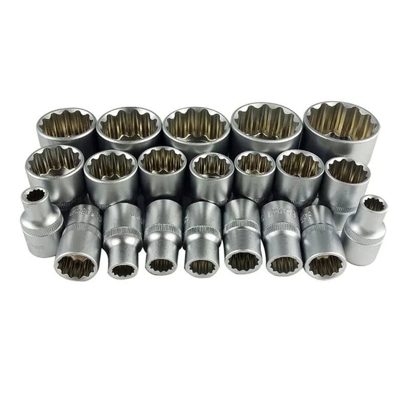 19-Piece 12-Angle Socket Wrench Set Repair Tools 8-32mm