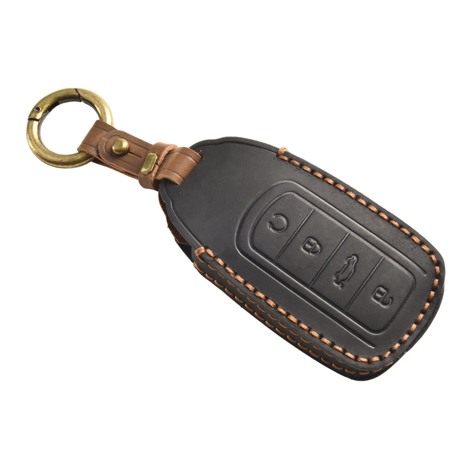 Auto Interior Part Car Key Cover Handcrafted Leather Key Fob Case Cover for Chery Omoda 5 Full Protection and Precise Fit