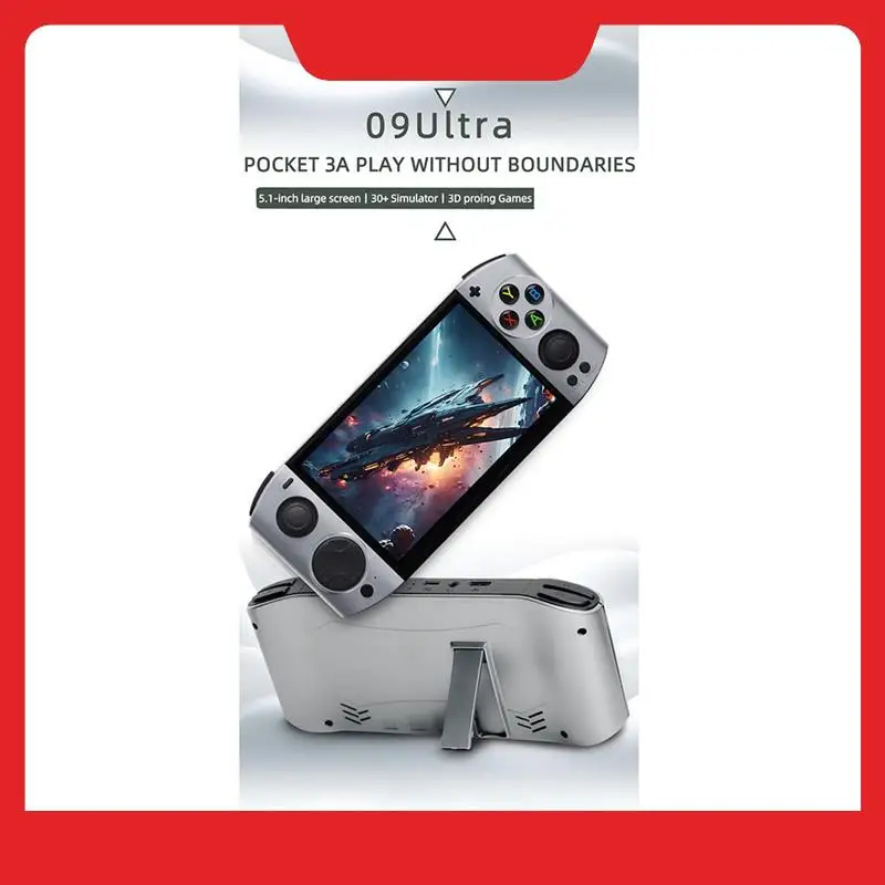09 Ultra Retro Handheld Video Game Console Linux OS 5.1Inch OLED Display 3D Joystick Supports 30+ Emulators
